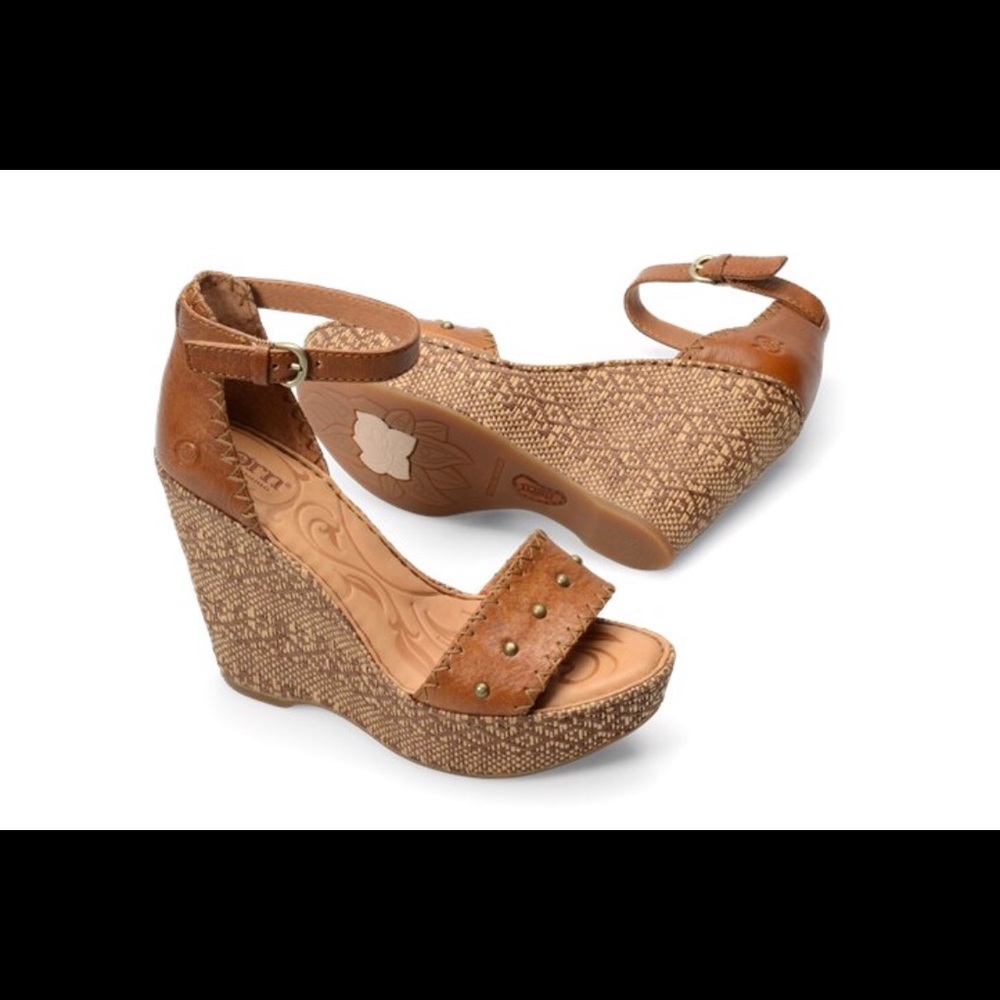 Bohemian High Leather Wedges by BORN